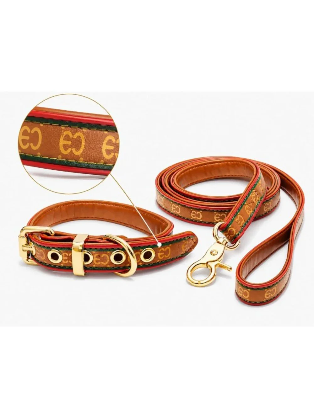 Stylish Adjustable Dog Collar & Leash Set | Fashionable Pet Accessories for All